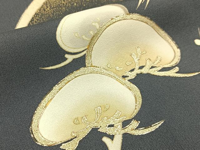 平和屋着物●訪問着 駒刺繍 鶴亀 松竹梅 金彩 鈴乃屋扱い 正絹 逸品 BAAW0886hj