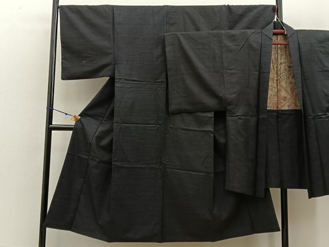 平和屋着物●男性 本場大島紬 アンサンブル 80亀甲 総詰め 正絹 逸品 BAAW0920hj