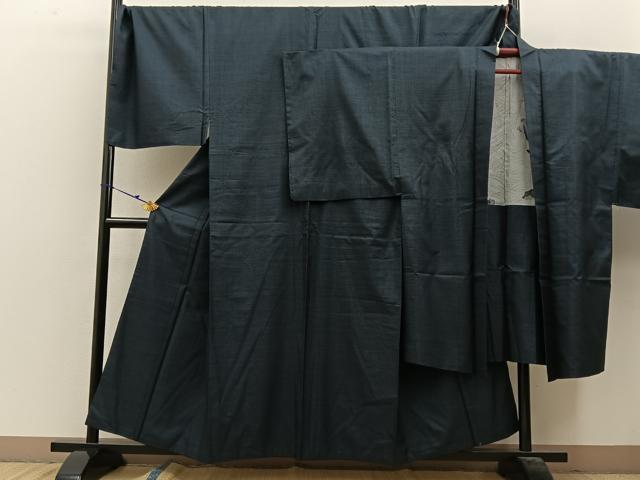 平和屋着物●男性 本場大島紬 アンサンブル 100亀甲 総詰め キングサイズ 正絹 逸品 BAAW0925hj