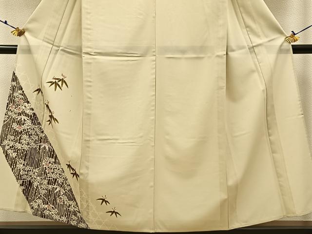 平和屋着物*夏物 訪問着 絽 笹 洗える着物 BAAW0959hj