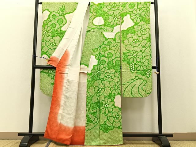 平和屋着物●豪華振袖 総絞り 花車文 正絹 逸品 BAAW0962hj