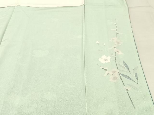 平和屋着物●訪問着 友禅 作家物 草花文 暈し染め 正絹 逸品 BAAW0988hj