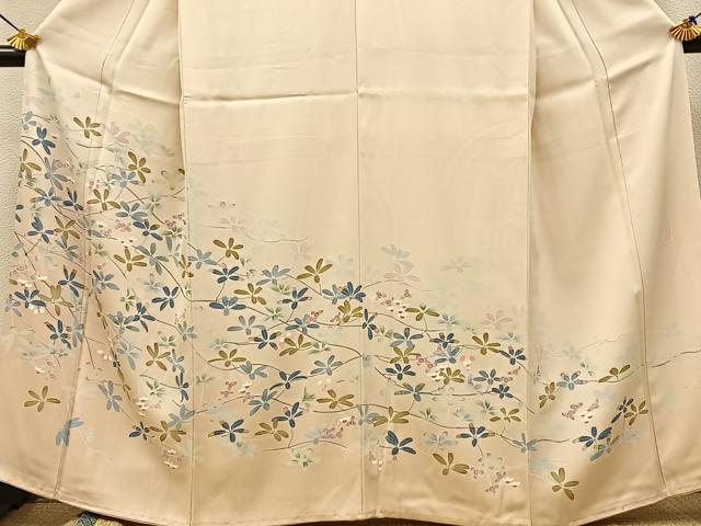 平和屋着物●訪問着 友禅 作家物 枝花文 暈し染め 正絹 逸品 BAAW0991hj