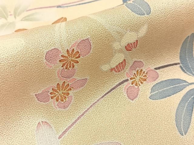 平和屋着物●訪問着 友禅 作家物 枝花文 暈し染め 正絹 逸品 BAAW0991hj