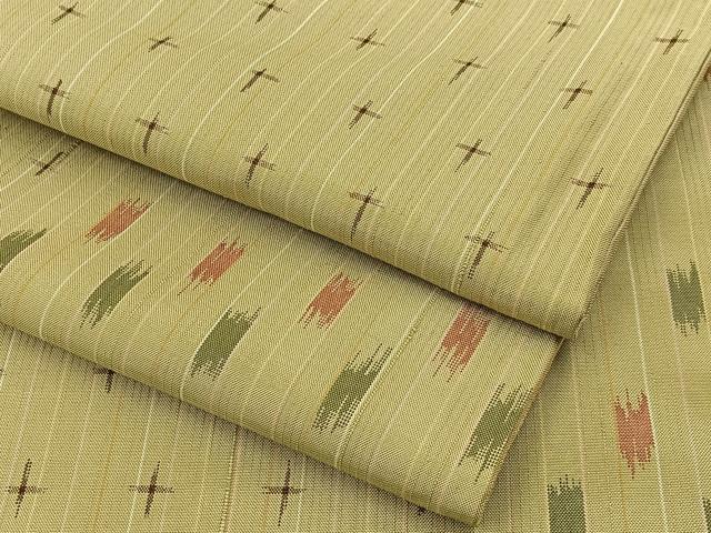 平和屋着物●上質な紬 十字絣 正絹 逸品 BAAW1000hj