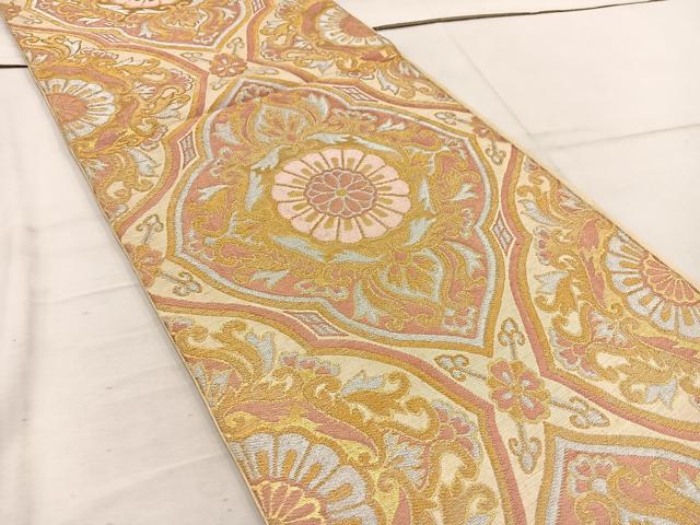 平和屋着物◎六通柄 京袋帯 本袋帯 宝相華 正絹 逸品 BAAW1070mz