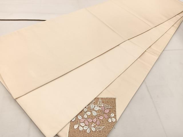 平和屋着物◎太鼓柄 京袋帯 駒刺繍 色紙重ね花文 銀糸 正絹 逸品 BAAW1138mz