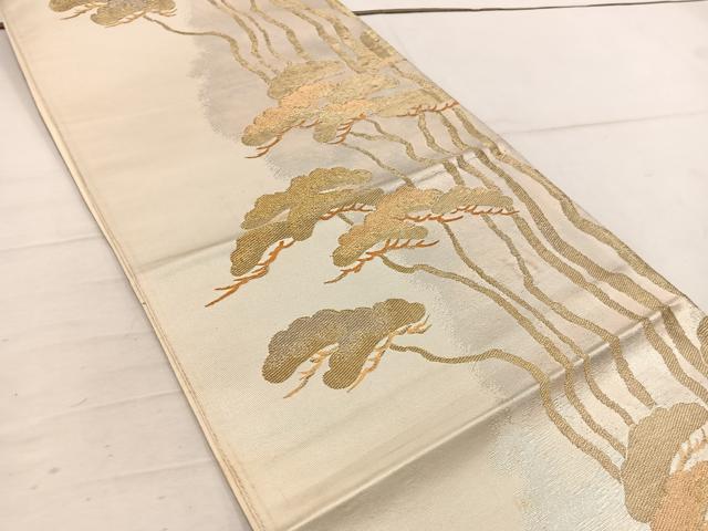 平和屋着物◎西陣 六通柄袋帯 松 金糸 正絹 逸品 BAAW1174mz