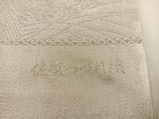 平和屋着物◎六通柄袋帯 佐賀つづれ織 菊花文 銀糸 正絹 逸品 BAAW1277mz
