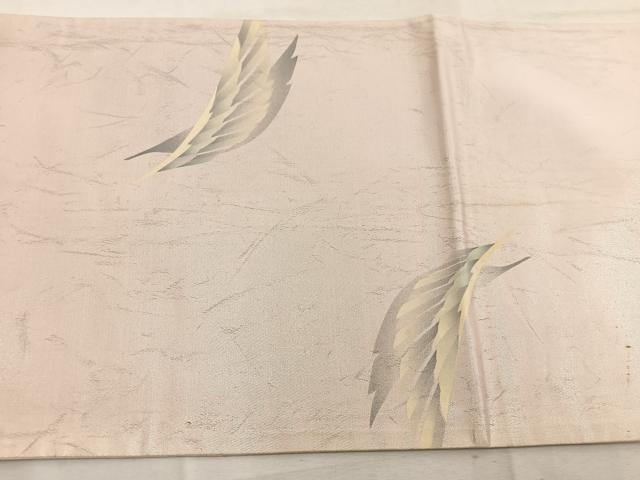 平和屋着物◎太鼓柄袋帯 飛鶴文 引箔 正絹 逸品 BAAW1378mz