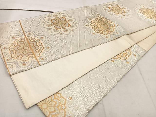平和屋着物◎六通柄袋帯 宝相華 金銀糸 正絹 逸品 BAAW1381mz