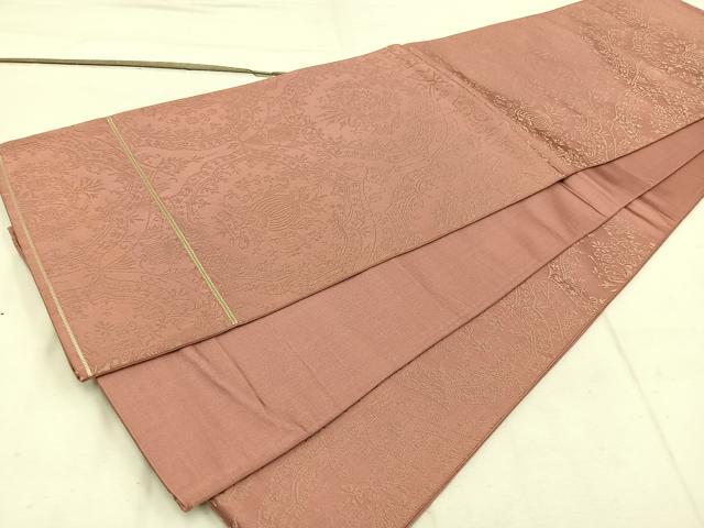 平和屋着物◎六通柄袋帯 草花文 金糸 正絹 逸品 BAAW1530mz