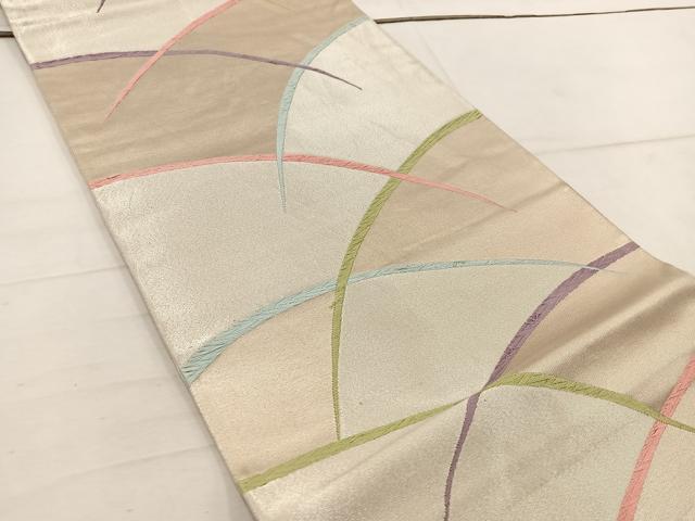 平和屋着物◎西陣 六通柄袋帯 唐織 芝草文 正絹 逸品 BAAW1539mz