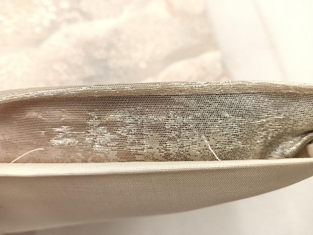 平和屋着物◎六通柄袋帯 京洛錦 飛鶴枝葉文 二重引箔 金銀糸 正絹 逸品 BAAW1602mz