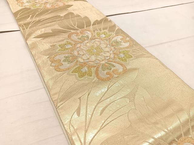平和屋着物◎六通柄袋帯 宝相華 金銀糸 正絹 逸品 BAAW1665mz