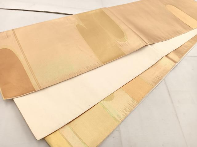 平和屋着物◎六通柄袋帯 流水文 金糸 正絹 逸品 BAAW1732mz