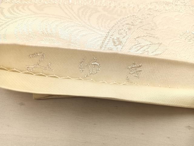 平和屋着物◎六通柄袋帯 みゆき 鳳凰花文 銀糸 正絹 逸品 BAAW1762mz