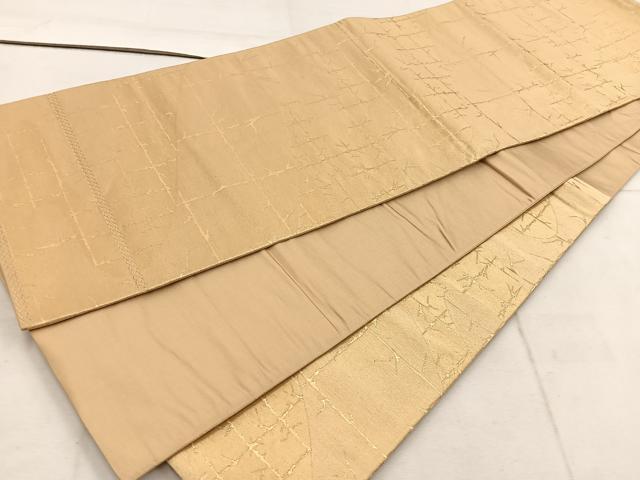 平和屋着物◎六通柄 京袋帯 流水文 金糸 正絹 逸品 BAAW1806mz