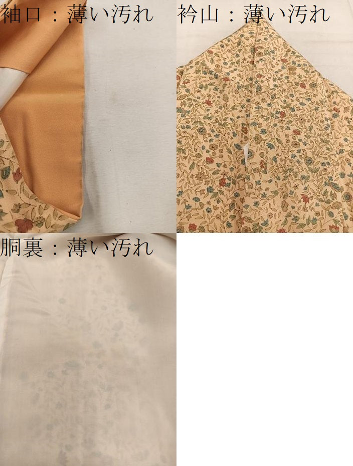 平和屋着物■上質な小紋 草花文 正絹 逸品 BAAW1823mz