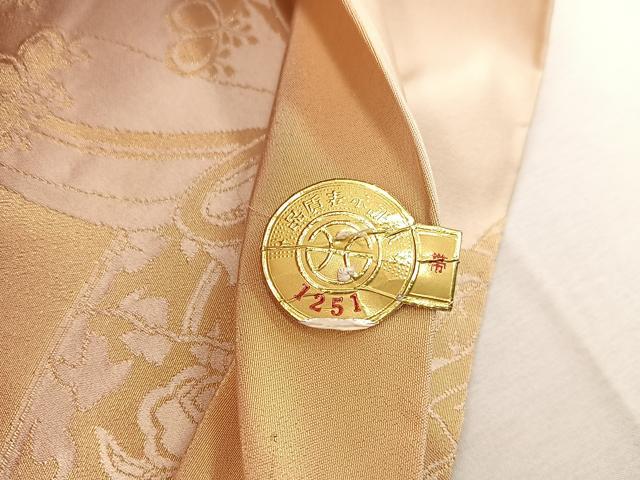平和屋着物◎西陣 両面 全通柄袋帯 仕覆花文 金糸 証紙付き 正絹 逸品 BAAW1954mz