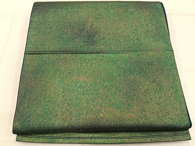 平和屋着物◎六通柄袋帯 霞文 金糸 引箔 正絹 逸品 BAAW1961mz