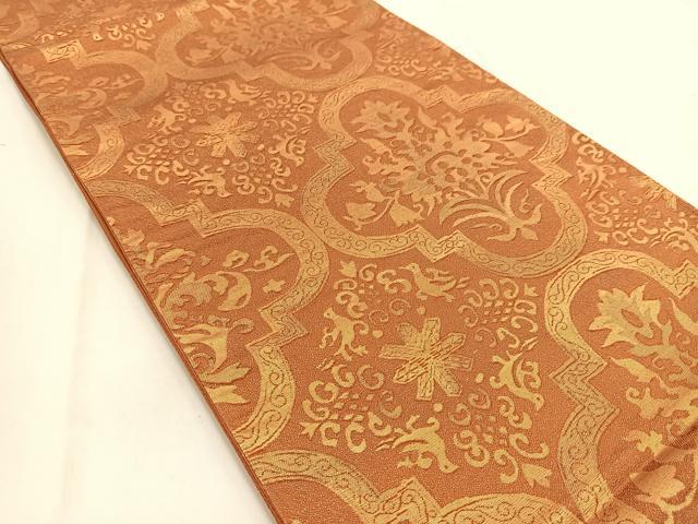 平和屋着物◎六通柄袋帯 京蒔絵 金糸 正絹 逸品 BAAW2059yc
