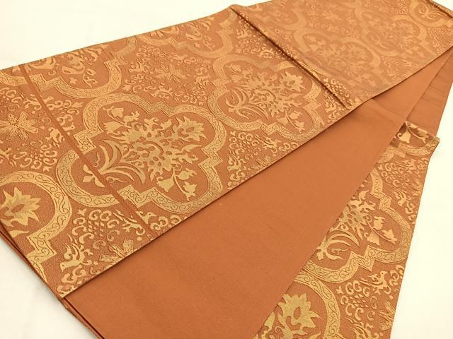 平和屋着物◎六通柄袋帯 京蒔絵 金糸 正絹 逸品 BAAW2059yc