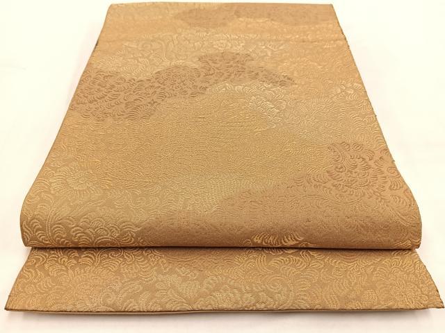 平和屋着物◎六通柄 本袋帯 鳳凰更紗花文 金糸 正絹 逸品 BAAW2068yc