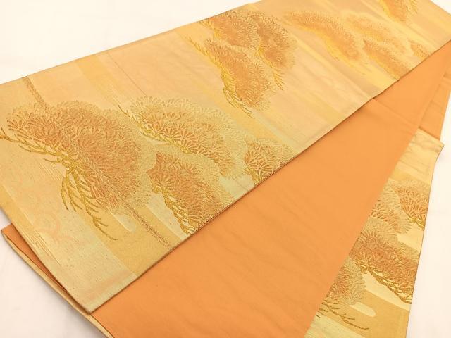平和屋着物◎六通柄袋帯 笠松青海波 金糸 正絹 逸品 BAAW2070yc