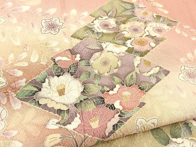 平和屋着物▽訪問着 単衣 辻が花 暈し染め 金彩 正絹 逸品 BAAW2187yc