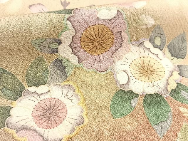 平和屋着物▽訪問着 単衣 辻が花 暈し染め 金彩 正絹 逸品 BAAW2187yc