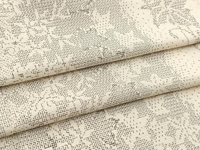 平和屋着物▽本塩沢 単衣 110亀甲 草花文 正絹 逸品 BAAW2195yc