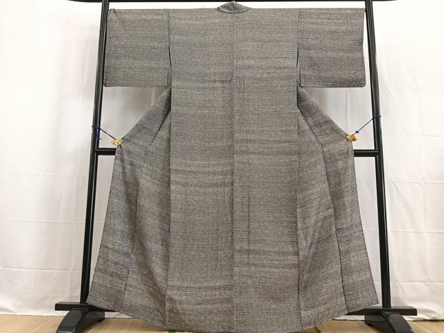 平和屋着物▽上質な小紋 単衣 霞文 正絹 逸品 BAAW2204yc