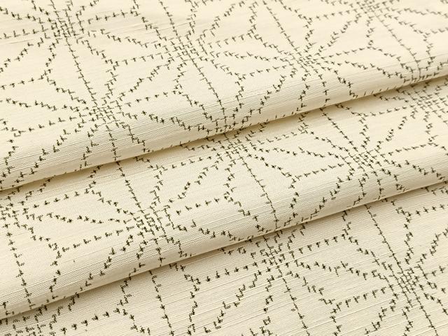 平和屋着物▽上質な紬 単衣 麻の葉文様 正絹 逸品 未使用 BAAW2219yc