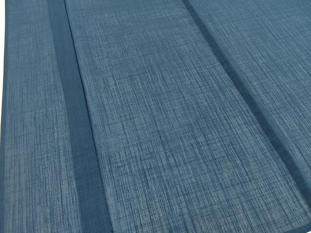 平和屋着物*夏物 男性 紗紬 色無地 青藍色 正絹 逸品 未使用 BAAW2225yc