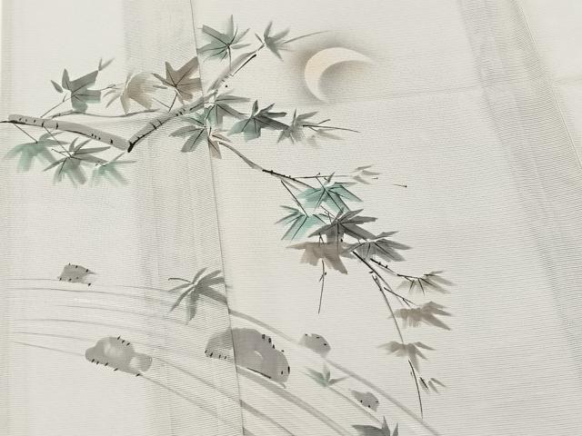 平和屋着物*夏物 訪問着 手描き 絽 竜田川 さが美扱い 正絹 逸品 未使用 BAAW2227yc