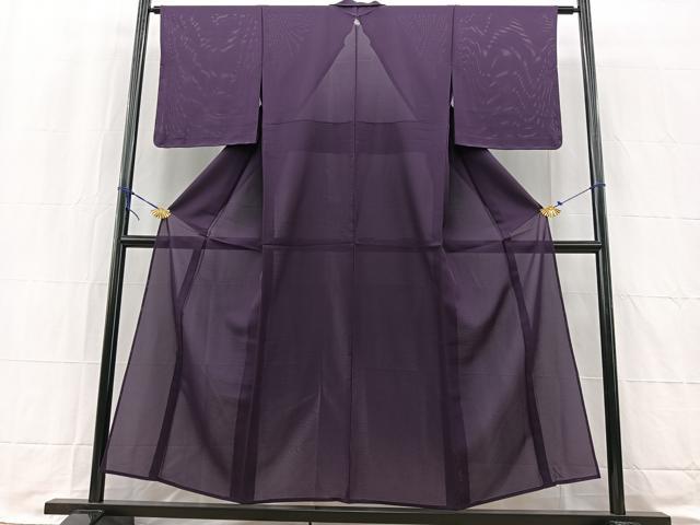 平和屋着物*夏物 色無地 絽 葡萄色 正絹 逸品 未使用 BAAW2230yc