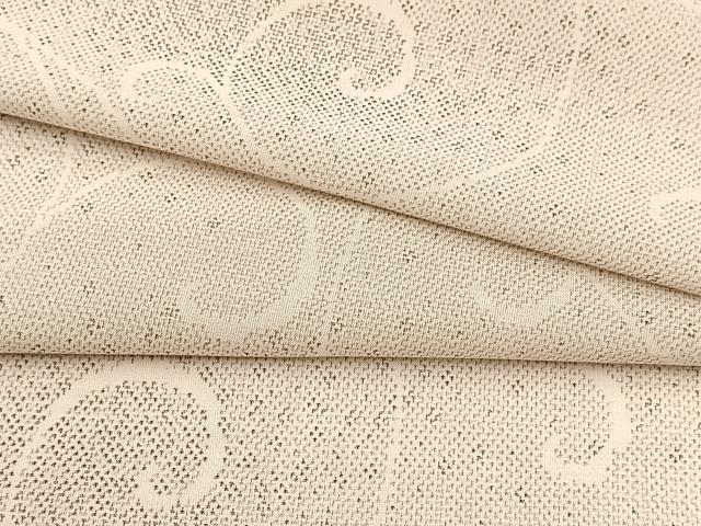 平和屋着物*夏物 本場大島紬 夏大島 白大島 9マルキ 唐草文 正絹 逸品 未使用 BAAW2235yc