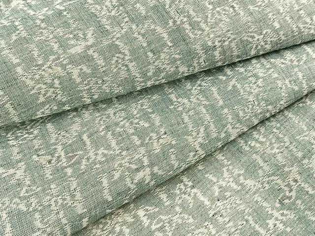 平和屋着物*夏物 小千谷ちぢみ 笹竹文 麻 逸品 BAAW2244yc