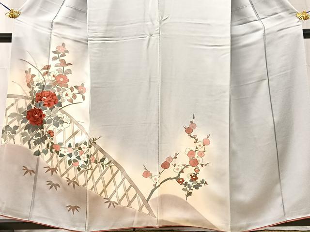 平和屋着物■訪問着 籬花文 暈し染め 金彩 正絹 逸品 BAAW2253yc