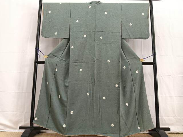 平和屋着物■上質な小紋 絞り 草花文 BAAW2294yc