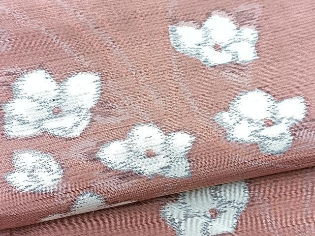 平和屋着物●小千谷紬　舞花文　正絹　逸品　BAAW2173yc 平和屋着物□上質な紬 舞花文 正絹 逸品 BAAW2320yc