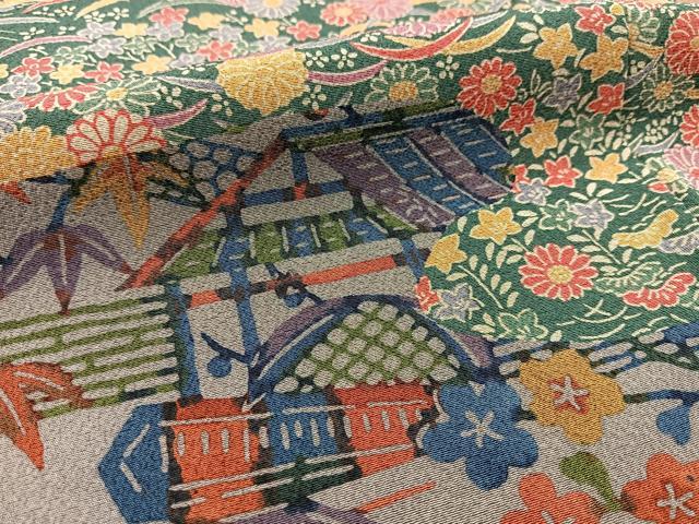 平和屋着物■訪問着 型染め 切嵌風景文 正絹 逸品 BAAW2327yc