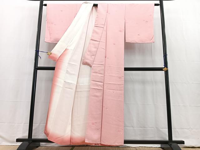平和屋着物■上質な小紋 地紋起こし 入子菱文 正絹 逸品 BAAW2328yc