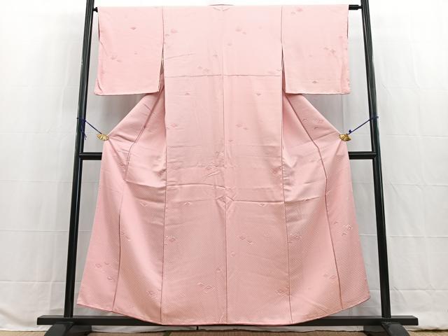 平和屋着物■上質な小紋 地紋起こし 入子菱文 正絹 逸品 BAAW2328yc
