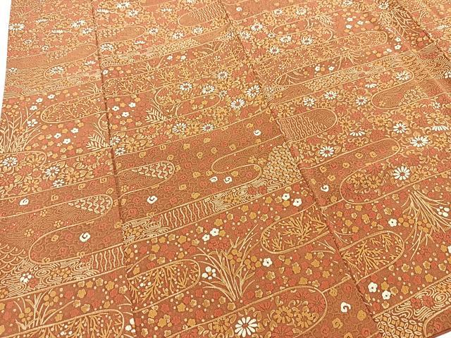 平和屋着物■上質な小紋 ろうけつ染め 吉祥エ霞文 正絹 逸品 BAAW2337yc