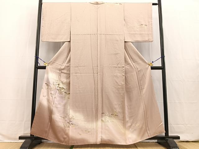 平和屋着物■訪問着 松竹梅 暈し染め 金銀彩 正絹 逸品 BAAW2345yc