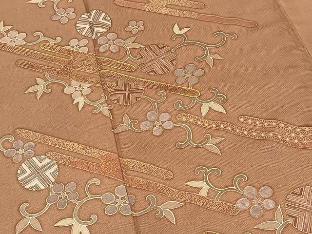 平和屋着物■訪問着 刺繍 笹蔓文 金彩 鈴乃屋扱い 正絹 逸品 BAAW2346yc