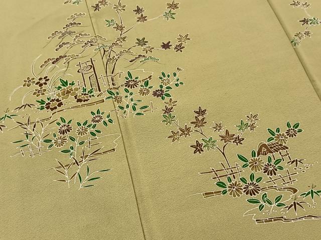 平和屋着物■訪問着 風景花文 正絹 逸品 BAAW2365yc