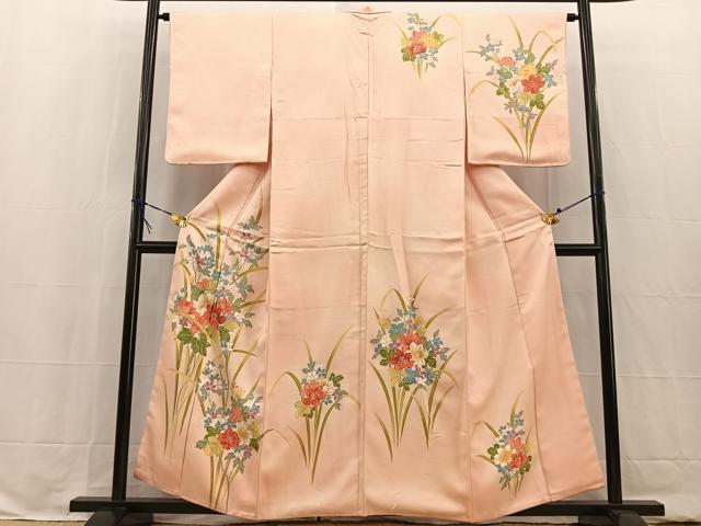 平和屋着物■訪問着 刺繍 草花文 暈し染め 金彩 正絹 逸品 BAAW2368yc